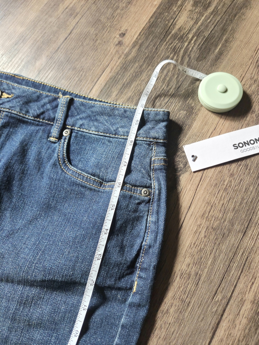 NWT SONOMA Denim Jean Skirt in Dark Wash Sz 12, Short Skirt - Picture 9 of 11